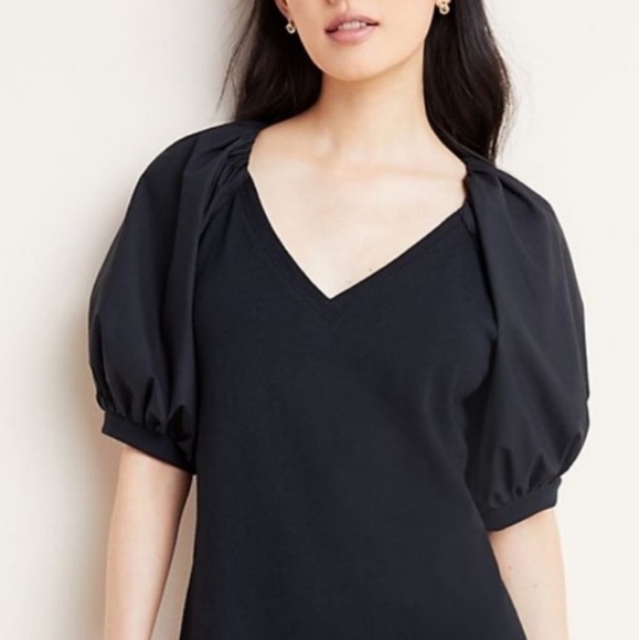 NWT Anthropologie Maeve Women’s Brown Faux Leather Puff Sleeve Crop Top XL